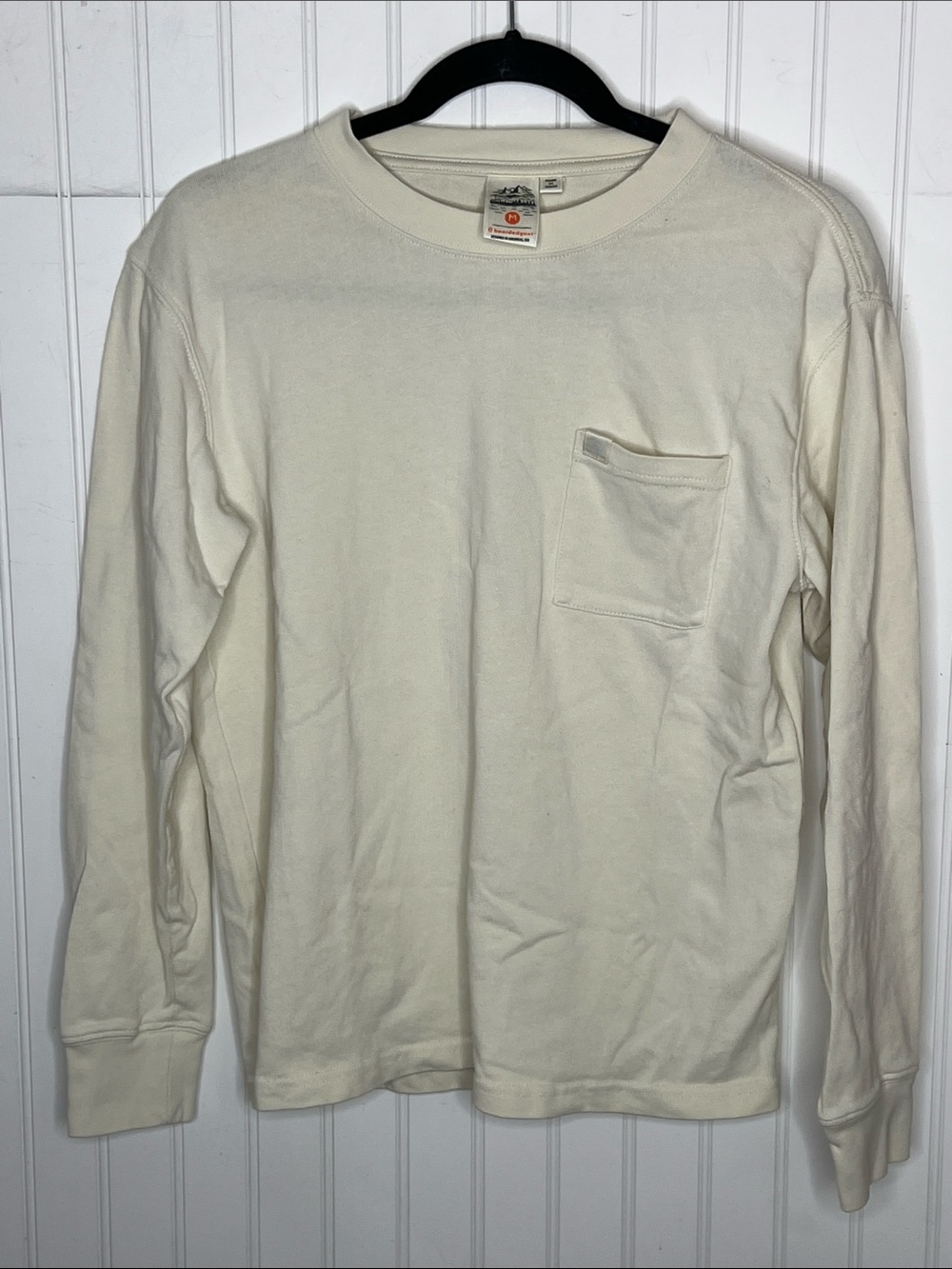 Bearded Goat Heavyweight Crewneck T Shirt - Cream Medium